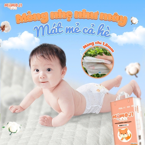 [PHIÊN BẢN NÂNG CẤP] Tã Bỉm Quần Momoji Extra Soft Siêu thấm hút M56/L54/XL50/XXL48/XXXL44