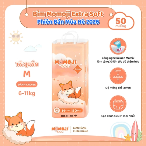 TÃ BỈM MOMOJI SIÊU THẤM HÚT PHIÊN BẢN EXTRA SOFT MỚI MÙA HÈ 2026