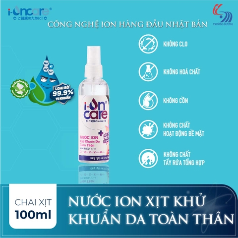 Nước ION Xịt khử khuẩn da toàn thân (100ml)