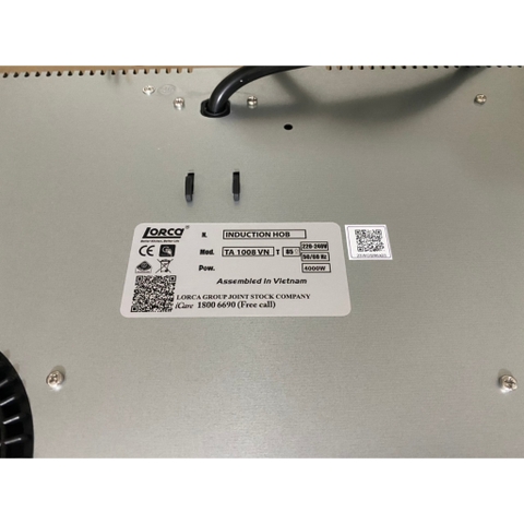 BẾP TỪ ĐÔI LORCA TA 1008 VN | Tặng máy hút mùi | Thế hệ mới | sôi liu diu
