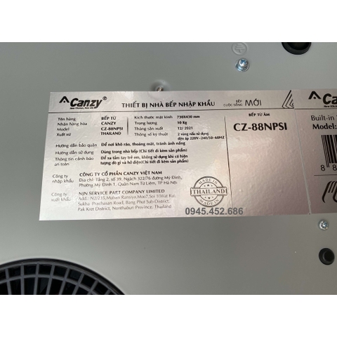 Bếp từ đôi Canzy CZ-88NPSH