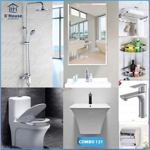 Combo phòng tắm ,combo nhà tắm, trọn bộ thiết bị vệ sinh phòng tắm  121
