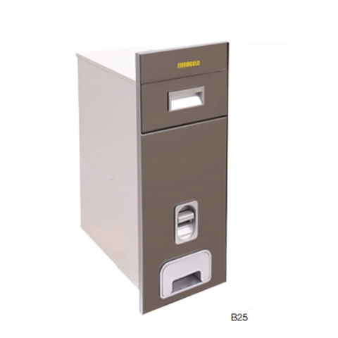 Thùng gạo mặt gương nút nhấn mặt kính bạc Eurogold - GB250S