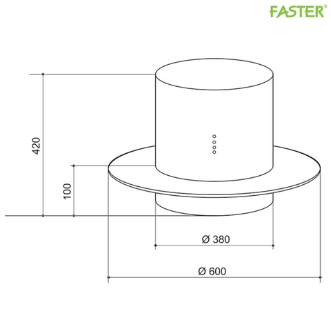 Máy hút mùi treo độc lập Faster FS 7027B
