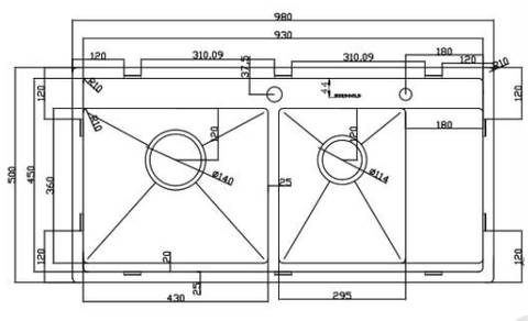 Chậu rửa bát Eurogold EUP39850