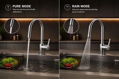 Vòi rửa bát dây rút Chef's EH-F3100