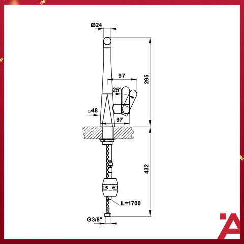 VÒI BẾP Hafele HYDROS HT20-CH1P259 570.82.210
