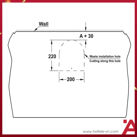 CHẬU SỨ ĐẶT BÀN Hafele REGAL 500X420X150 588.79.032