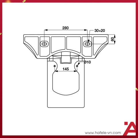 CHẬU TREO TƯỜNG CHÂN LỬNG ROOTS Hafele 588.79.090