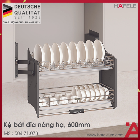 Kệ Chén Đĩa Nâng Hạ Oria INOX 304 800mm Hafele 504.71.076