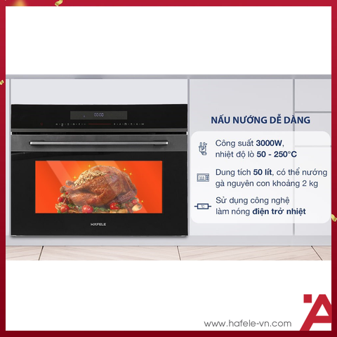 LÒ NƯỚNG KẾT HỢP VI SÓNG ÂM TỦ HAFELE HCO-8T50A 538.01.431