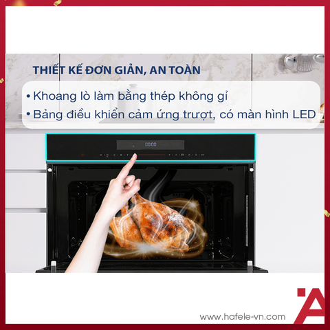 LÒ NƯỚNG KẾT HỢP VI SÓNG ÂM TỦ HAFELE HCO-8T50A 538.01.431