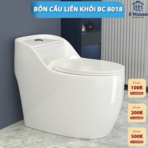 Bồn Cầu Liền Khối Cao Cấp BC 8018