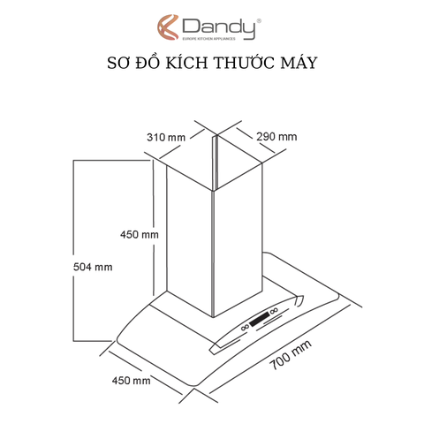 Máy hút khói khử mùi cao cấp Dandy DY-789