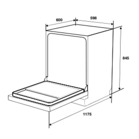 MÁY RỬA CHÉN ĐỘC LẬP Hafele HDW-F6031G 535.29.651