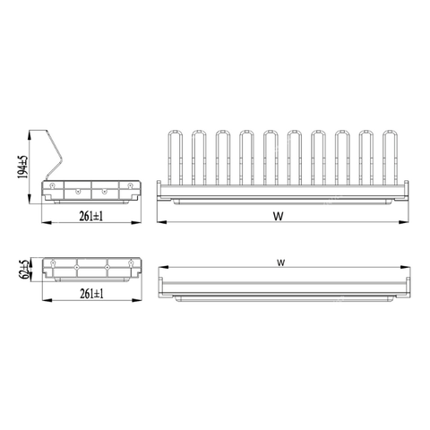 Giá Bát Cố Định INOX 304 Nan Oval EPV8090 (EPO8390VX) Eurogold