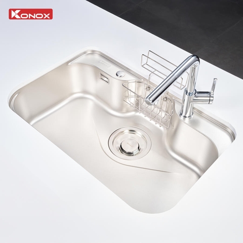 Vòi rửa bát dây rút Konox Lumo Smart Chrome
