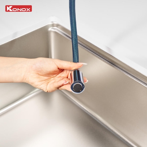 Vòi rửa bát dây rút Konox Alto Smart Chrome
