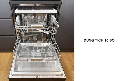 Texgio Dishwasher TGDM795B Smart Pro - Máy rửa chén bát 16 bộ, Sấy khí nóng, Màn hình màu siêu đẹp, Cửa điện, Tự động mở & đóng cửa