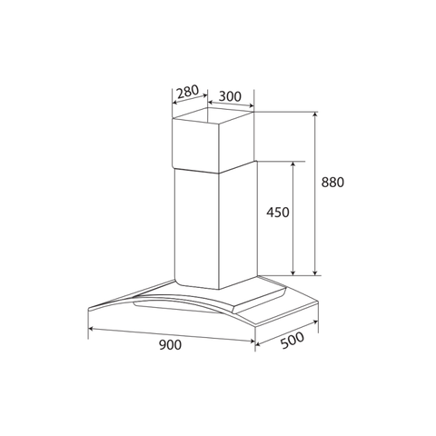 MÁY HÚT MÙI KAFF IS90GH