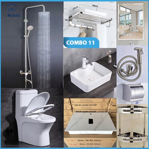Combo phòng tắm, combo nhà tắm, trọn bộ thiết bị vệ sinh phòng tắm 11