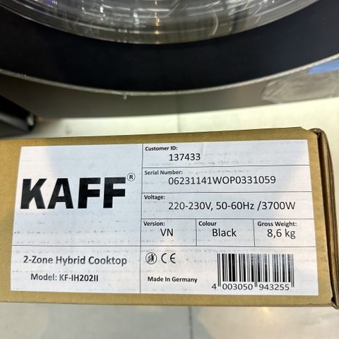 Bếp từ đôi KAFF KF IH202II | Nhập khẩu đức | Bảo hành chính hãng 7 năm