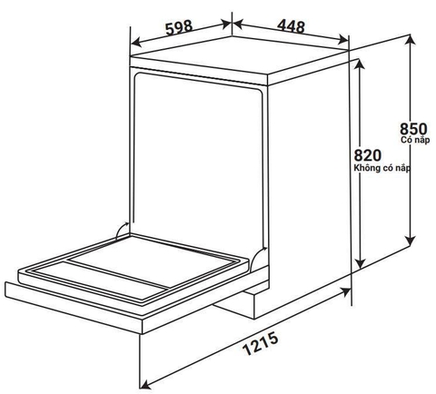 MÁY RỬA BÁT KAFF W45A1A401J