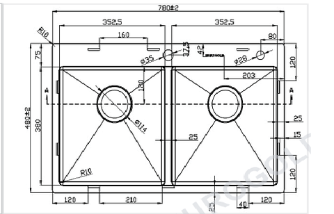 Chậu rửa bát Eurogold EUS47848