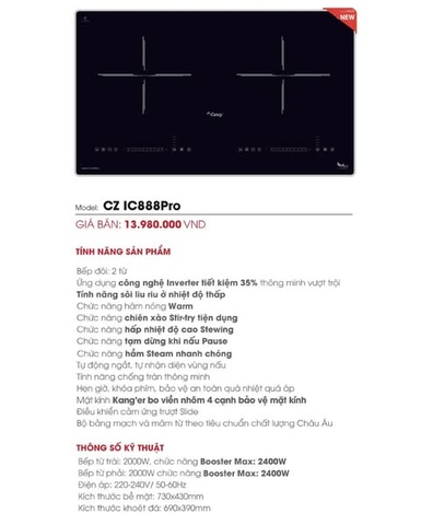 BẾP TỪ CANZY CZ IC888PRO