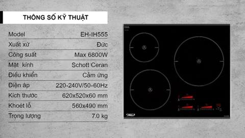 Bếp từ ba vùng Chef's EH-IH555
