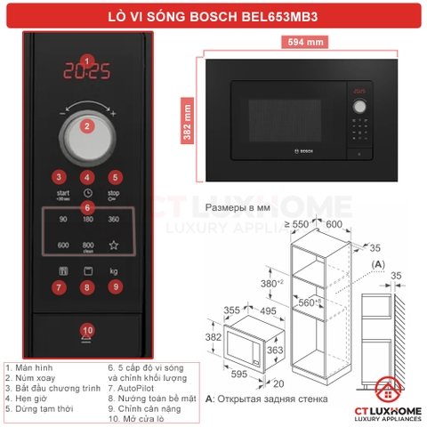 Lò vi sóng BOSCH BEL653MB3 Seri 2