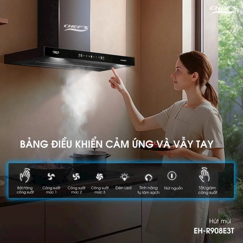 Máy hút mùi Chef’s  EH R908E3T chữ T 70cm