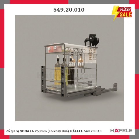 RỔ GIA VỊ DAO THỚT SONATA INOX 304 350mm Hafele 549.20.019