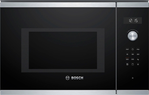 LÒ VI SÓNG CÓ NƯỚNG ÂM TỦ BOSCH BEL554MS0B SERIE 6 25 LÍT MẶT KÍNH ĐEN