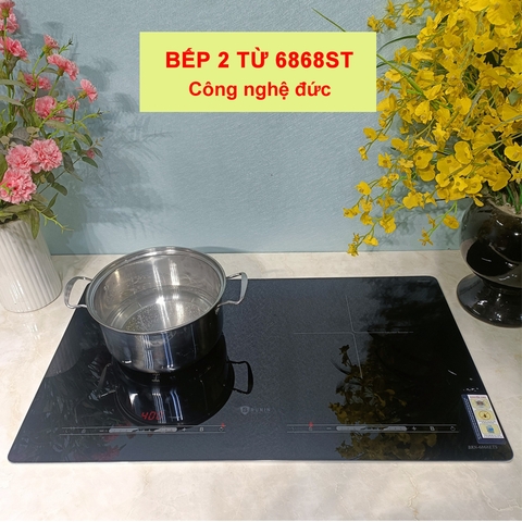 Bếp từ đôi Inverter công nghệ Đức 6868ETS tặng bộ 3 nồi