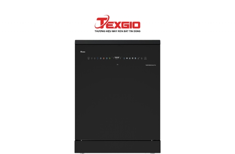 Texgio Dishwasher TGDM795B Smart Pro - Máy rửa chén bát 16 bộ, Sấy khí nóng, Màn hình màu siêu đẹp, Cửa điện, Tự động mở & đóng cửa