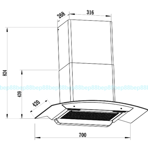 Máy hút mùi Faster 750B | Faster 750S | Tự động làm sạch | Cảm ứng vẫy tay