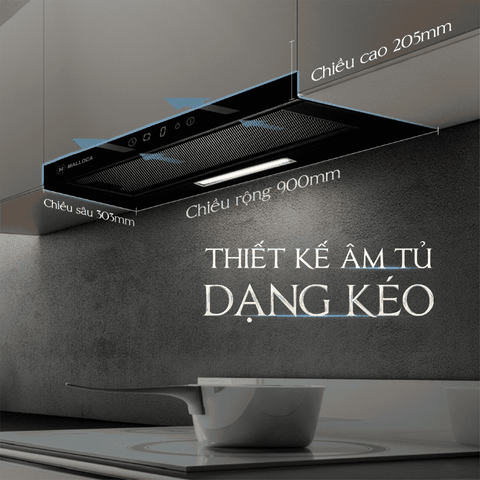 Máy Hút Mùi Âm Tủ Dạng Kéo 90cm Malloca MH90BTC