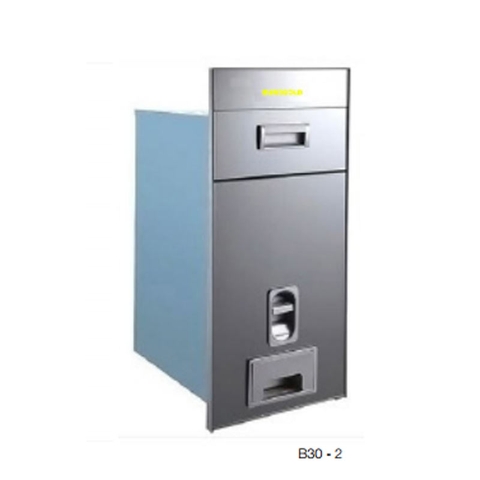 Thùng gạo mặt gương nút nhấn mặt kính bạc Eurogold - GB300S