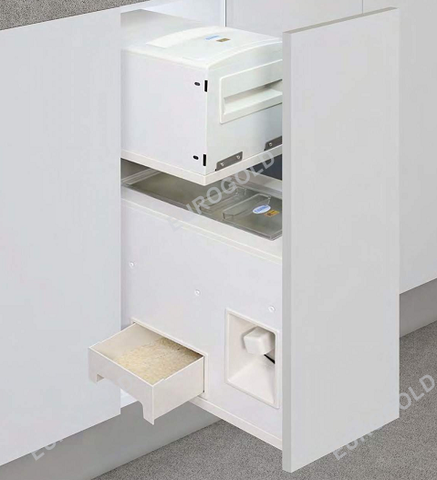 Thùng gạo đôi đa năng gắn cánh âm tủ EUROGOLD - GB332W