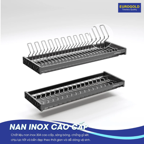 Giá Bát Cố Định INOX 304 Nan Oval EPV8080 (EPO8380VX) Eurogold