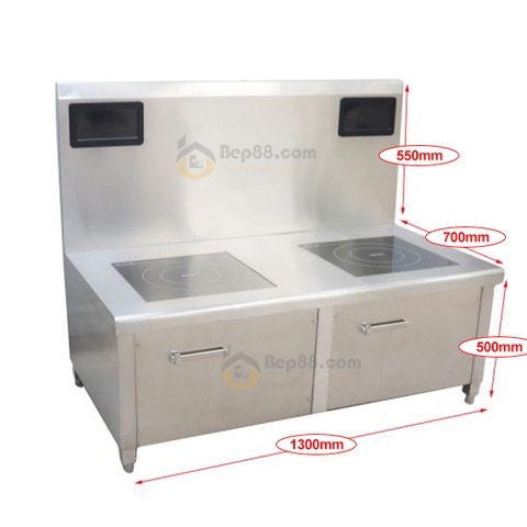 Bếp từ công nghiệp đôi 15kW mặt phẳng