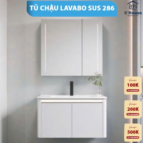 Bộ Tủ Gương Phòng Tắm, Tủ Lavabo Đẹp, Tủ Lavabo Phòng Tắm CR 286