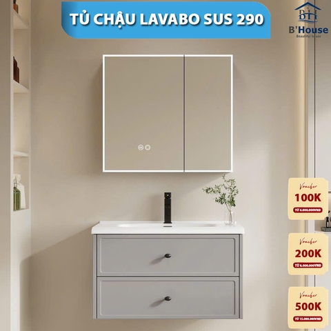 Bộ Tủ Gương Phòng Tắm, Tủ Lavabo Đẹp, Tủ Lavabo Phòng Tắm CR 290