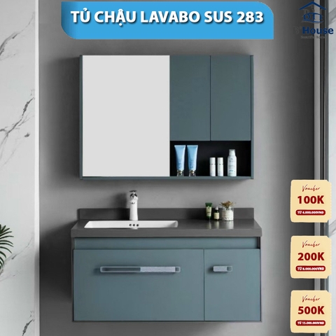 Bộ Tủ Gương Phòng Tắm, Tủ Lavabo Đẹp, Tủ Lavabo Phòng Tắm SUS 283