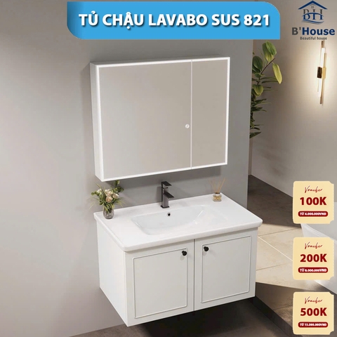 Bộ Tủ Gương Phòng Tắm, Tủ Lavabo Đẹp, Tủ Lavabo Phòng Tắm CR 821