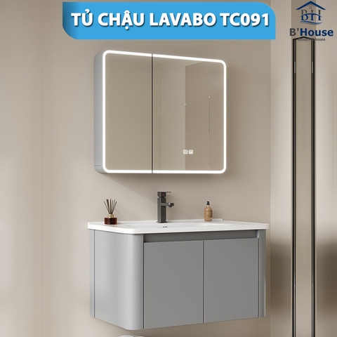 Bộ Tủ Gương Phòng Tắm, Tủ Lavabo Đẹp, Tủ Lavabo Phòng Tắm  TC091