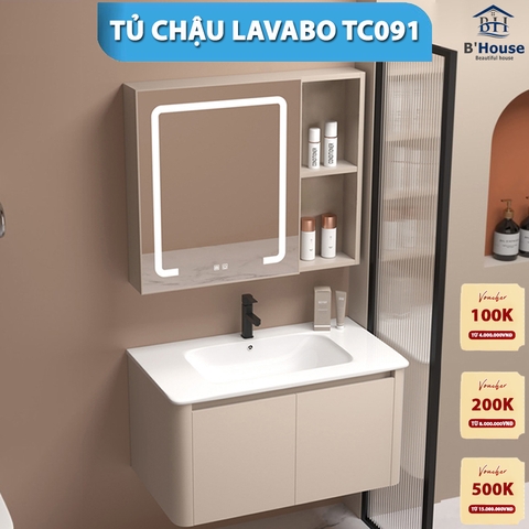 Bộ Tủ Gương Phòng Tắm, Tủ Lavabo Đẹp, Tủ Lavabo Phòng Tắm  TC092