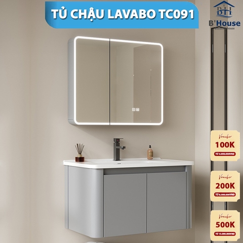 Bộ Tủ Gương Phòng Tắm, Tủ Lavabo Đẹp, Tủ Lavabo Phòng Tắm  TC091