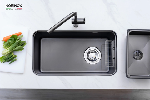 Chậu rửa bát 1 hố Nobinox NOVA A284B
